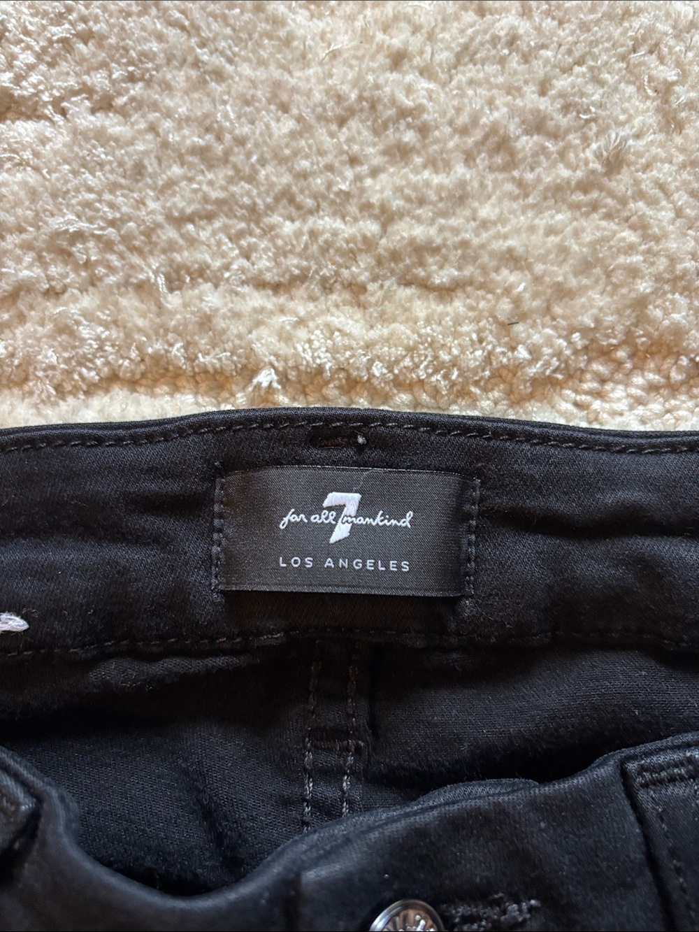 7 For All Mankind Black Skinny Jeans - Los Angeles Label